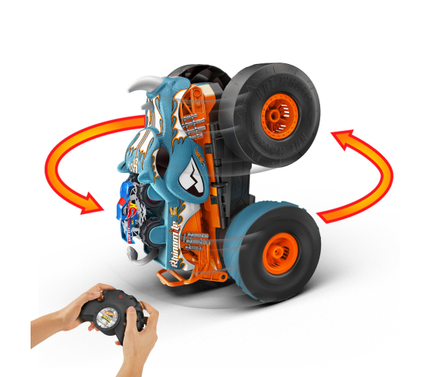 Hot Wheels Monster Trucks Rhinomite Mega Transformacja 1:12 - 1164342 - zdjęcie 5